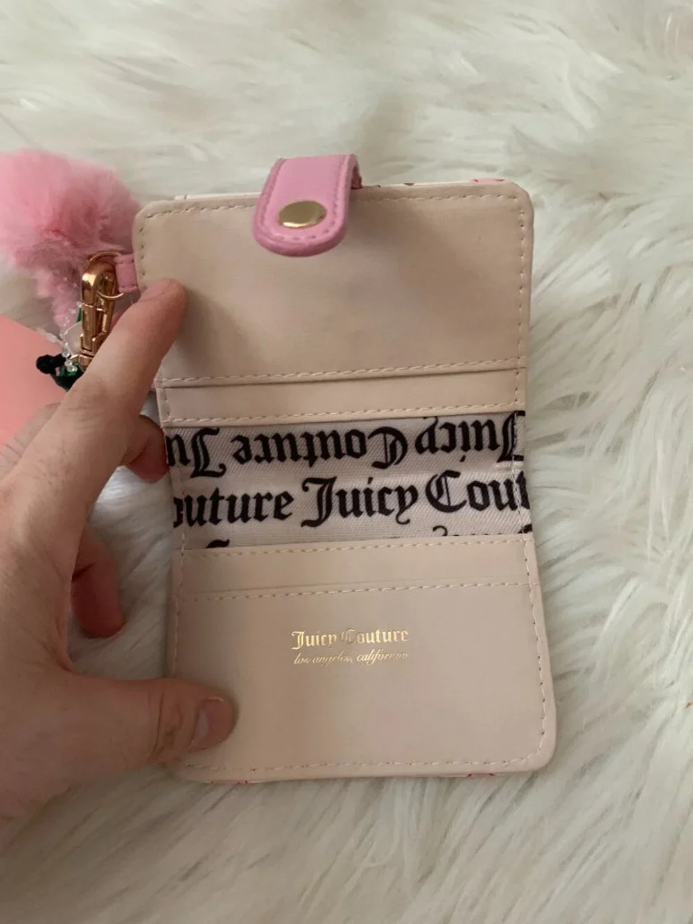 JUICY COUTURE Cherry Girl Mini Wallet in Soft White/Flamingo Pink - Picture 5 of 5